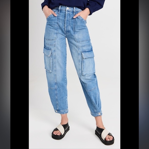 Mother the Curbside Cargo Flood Jeans in Herbal Remedy 29 - Picture 2 of 12